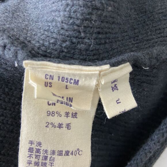 Siqin 98% Cashmere Cardigan Sweater Women’s Large Lagenlook Long Gray W/ Pockets - Picture 5 of 8